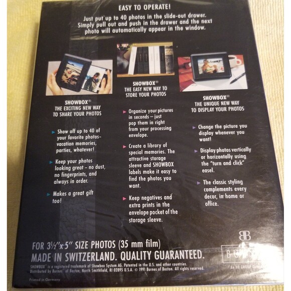 Burnes of Boston Showbox photo viewer display box frame nib - Picture 2 of 6